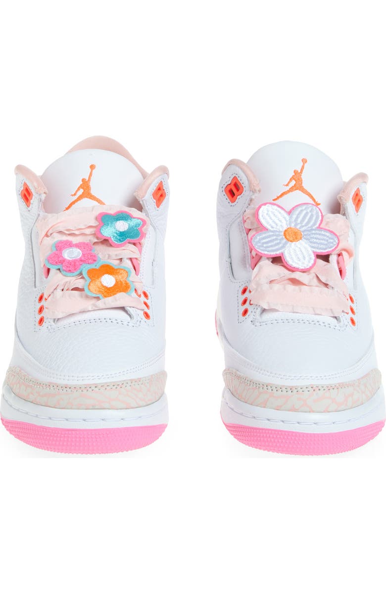 Jordan Kids' Air Jordan 3 Retro Basketball Sneaker, Alternate, color, Pearl Pink/ Hyper Orange