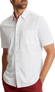 Tommy Bahama San Lucio Breeze Happy Hour IslandZone® Knit Short Sleeve Cotton Blend Button-Up Shirt