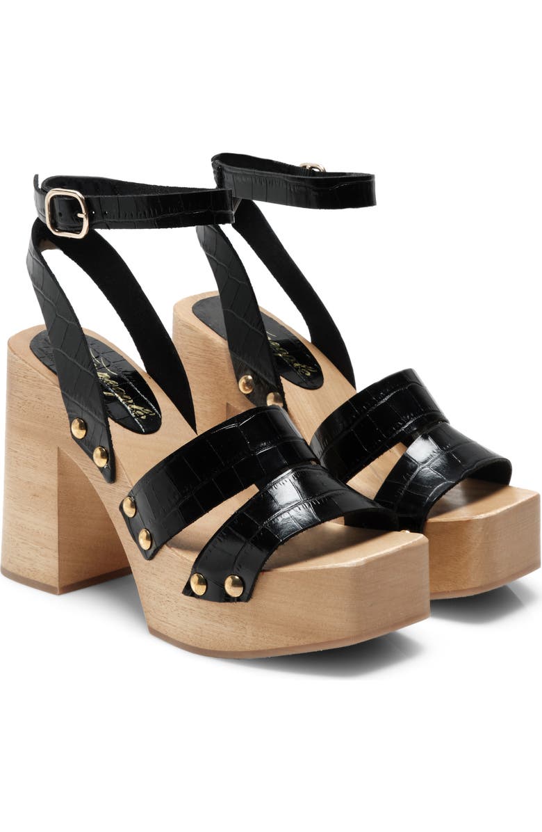 Free People Mallory Leather Clog Sandal, Alternate, color,
