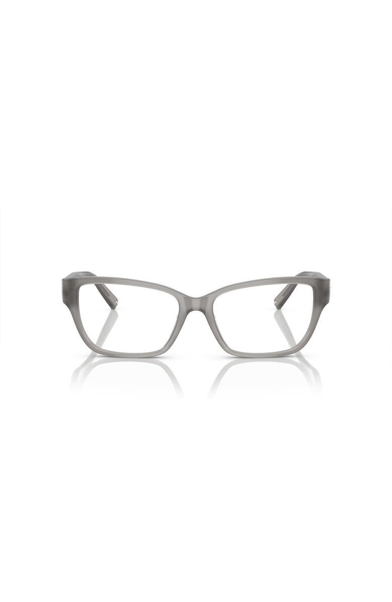 Tiffany & Co. 54mm Rectangle optical glasses, Alternate, color, Grey