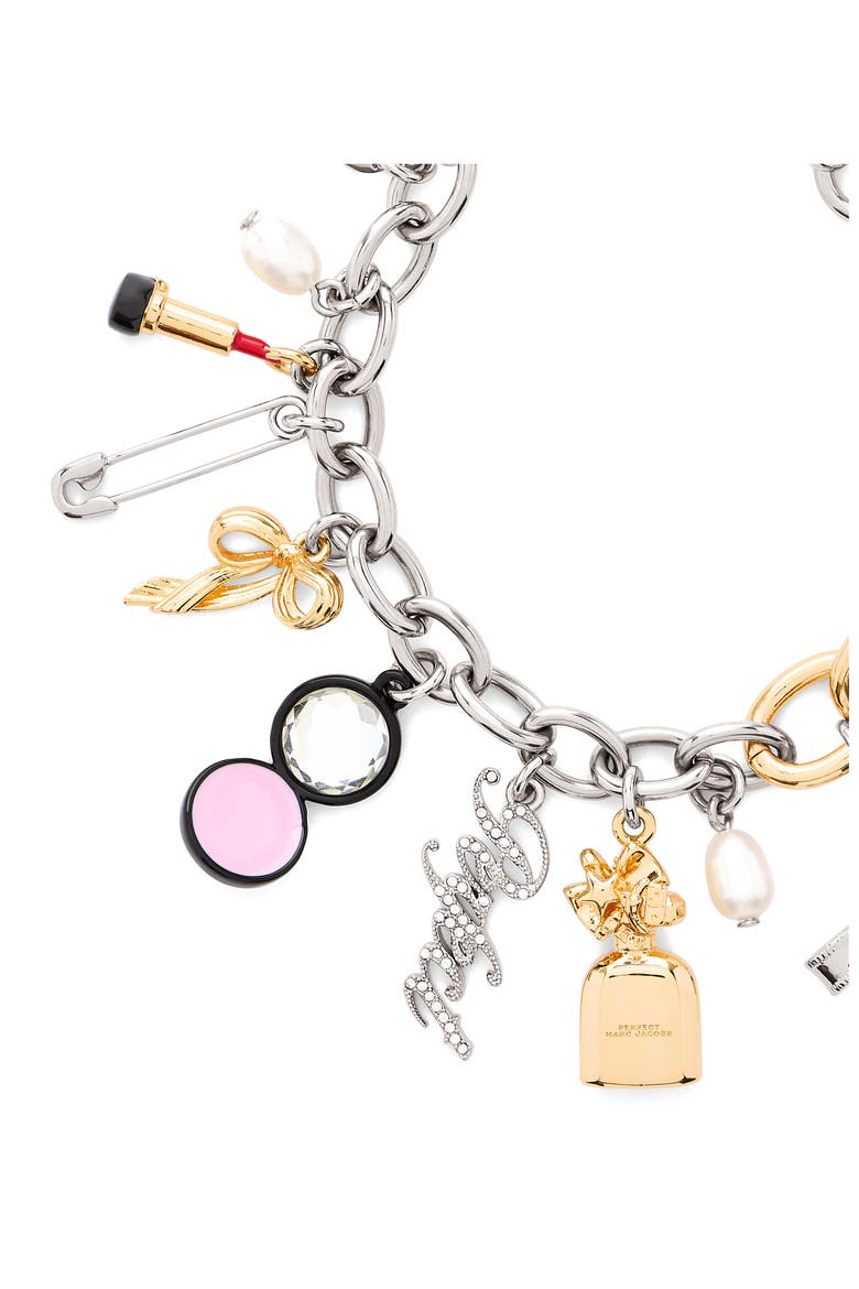 Two Tone Perfect Charm Bracelet, Alternate, color, SILVER/ MULTI