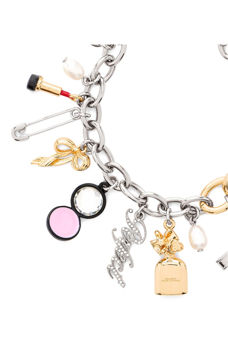 Marc Jacobs Two Tone Perfect Charm Bracelet, Alternate, color, Silver/ Multi