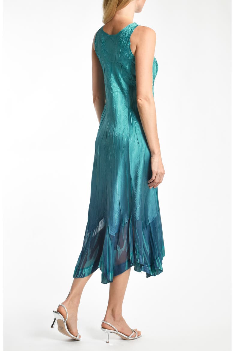 Embellished Midi Dress with Jacket, Alternate, color, MARINE GLASS BLUE OMBRE