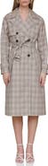 Avec Les Filles Plaid Trench Coat