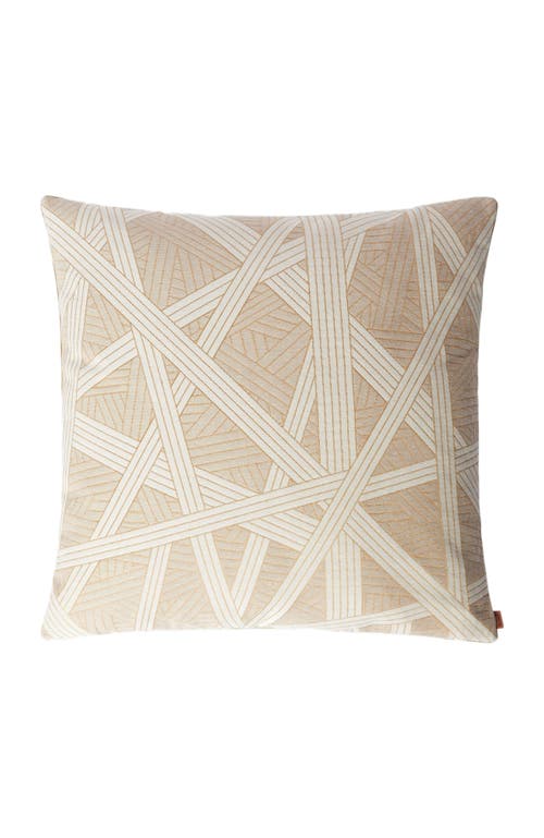 Missoni Home Nastri Cushion 60x60 Cm With Contrasting Stitching In Sand