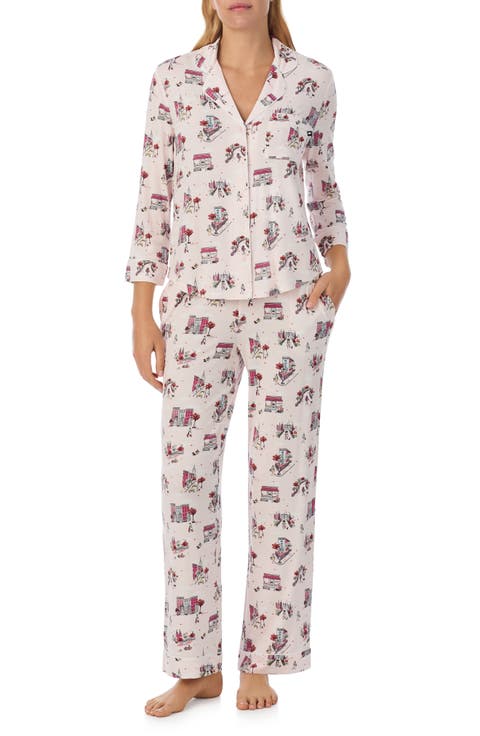 print stretch modal pajamas