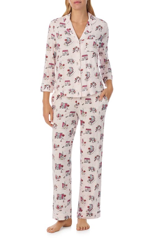 Kate Spade New York Print Stretch Modal Pajamas In Multi
