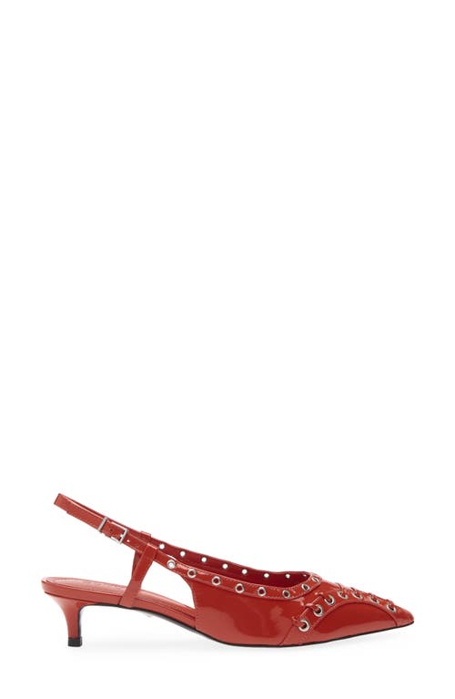 Schutz Ruth Kitten Heel Slingback Pump In Red