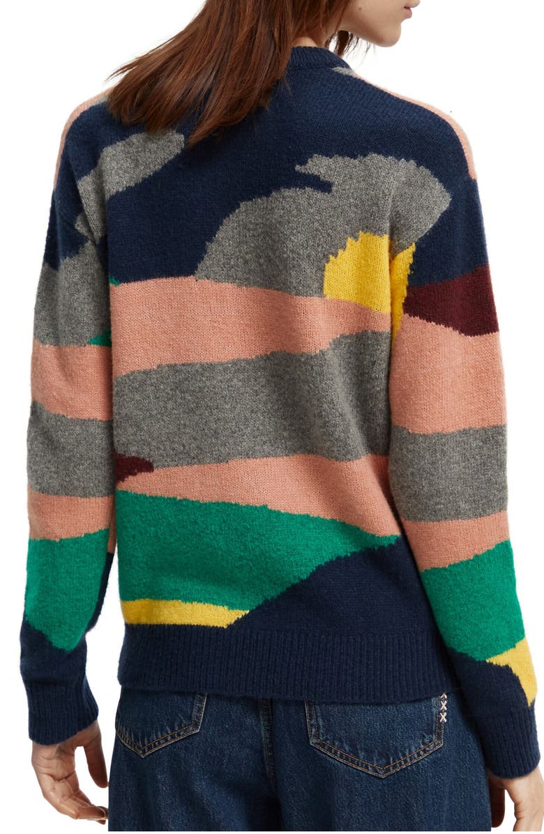 Scotch & Soda Intarsia Crewneck Sweater, Alternate, color,