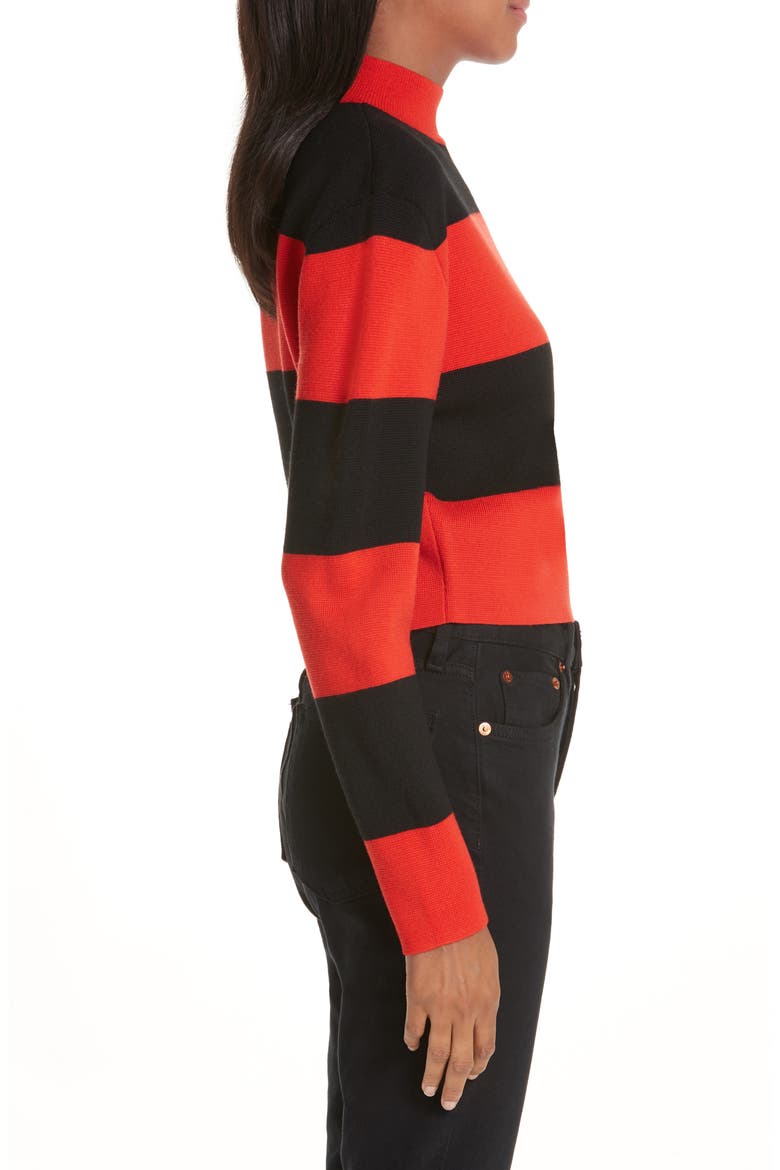 Stripe Wool Sweater, Alternate, color, RED AND BLACK COMBO