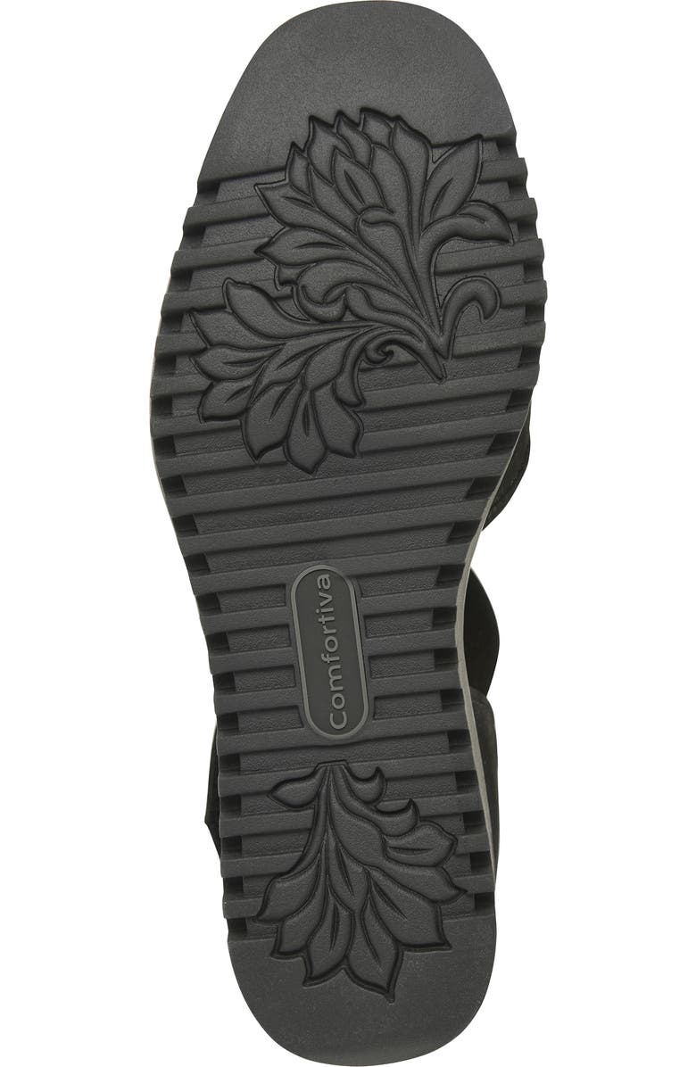 Comfortiva Daniella Wedge Sandal, Alternate, color, True Black