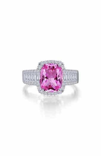 Lafonn Lab-Grown Pink Sapphire & Simulated Diamond Ring