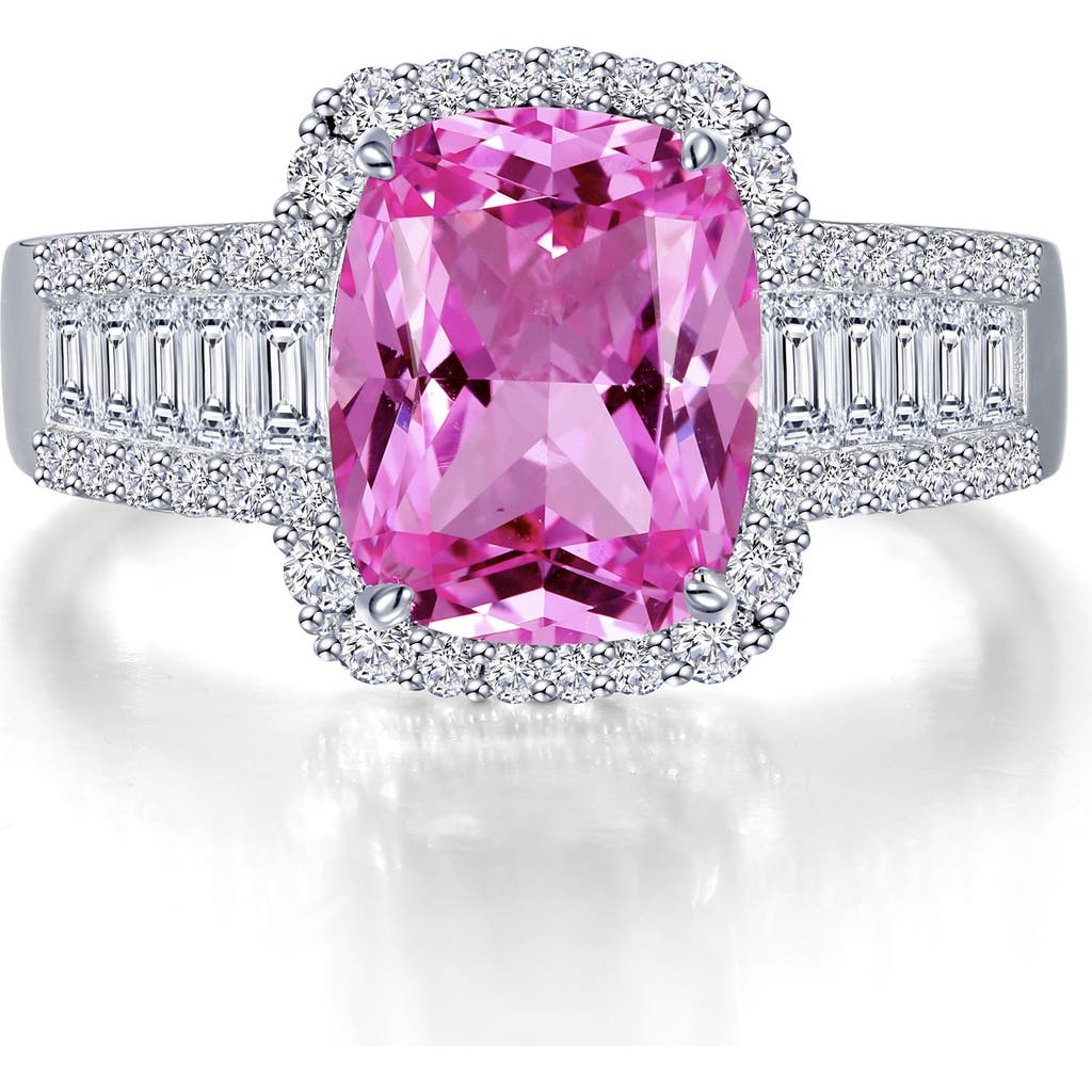 Lafonn Lab-grown Pink Sapphire & Simulated Diamond Ring In Metallic