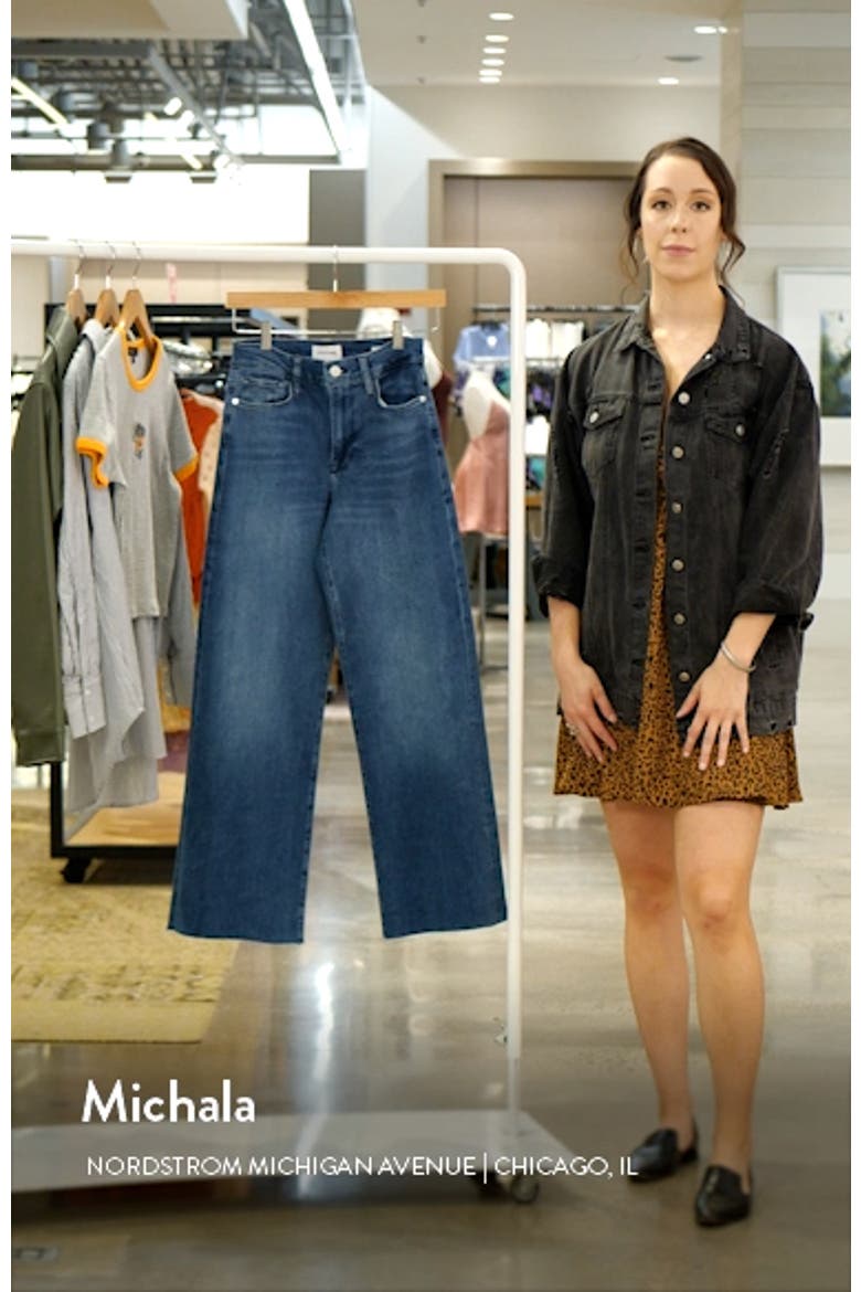 Le Slim Raw Hem Palazzo Jeans video