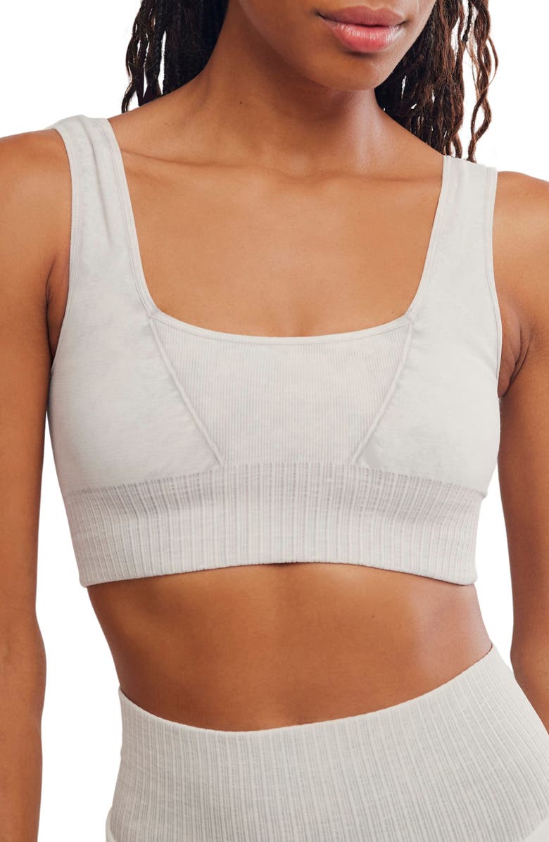 Free People FP Movement Karma Square Neck Sports Bra, Main, color, Ice Grey