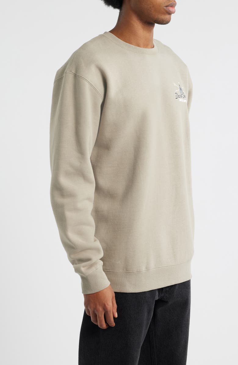 DARK SEAS Beacon Logo Graphic Fleece Sweatshirt, Alternate, color, Cement