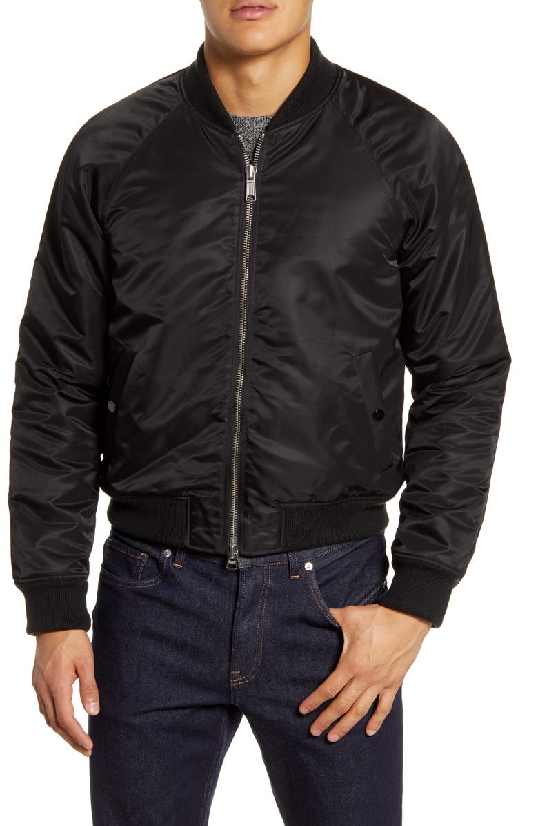 FRAME Classic Nylon Bomber Jacket, Main, color, 