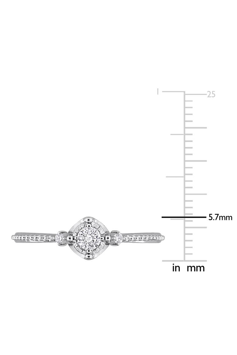 Lab-Grown Diamond 3-Stone Engagement Ring 14k, Alternate, color, White Gold