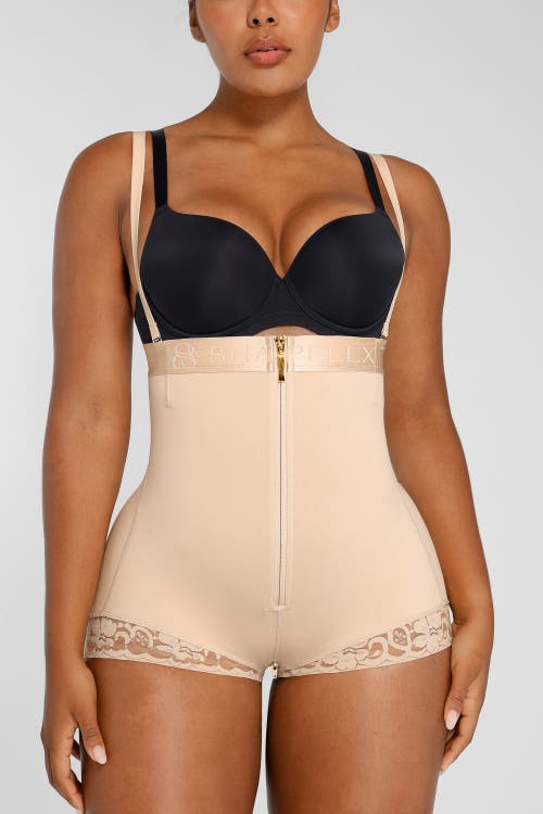 Shapellx Butt-lifting Open Bust Panty In Sand