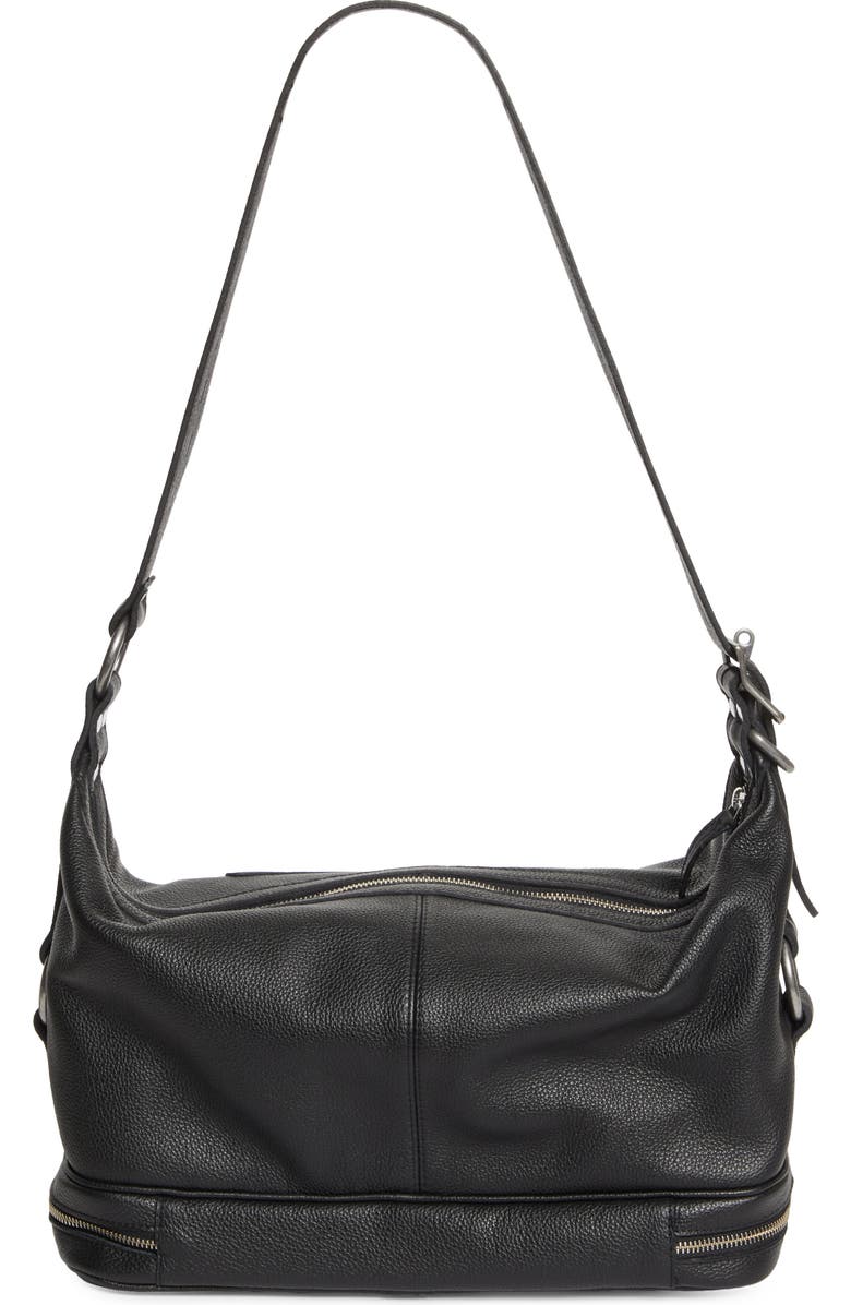 Martine Rose Bondage Leather Bag, Alternate, color, Black