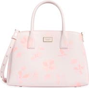 Kate Spade New York serena spring pansies embossed satchel
