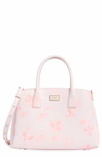 serena spring pansies embossed satchel