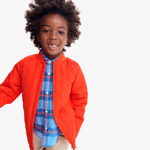 Primary Kids Quilted Lightweight Puffer Jacket In Pumpkin