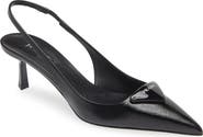 Prada Modellerie Pointed Toe Slingback Pump