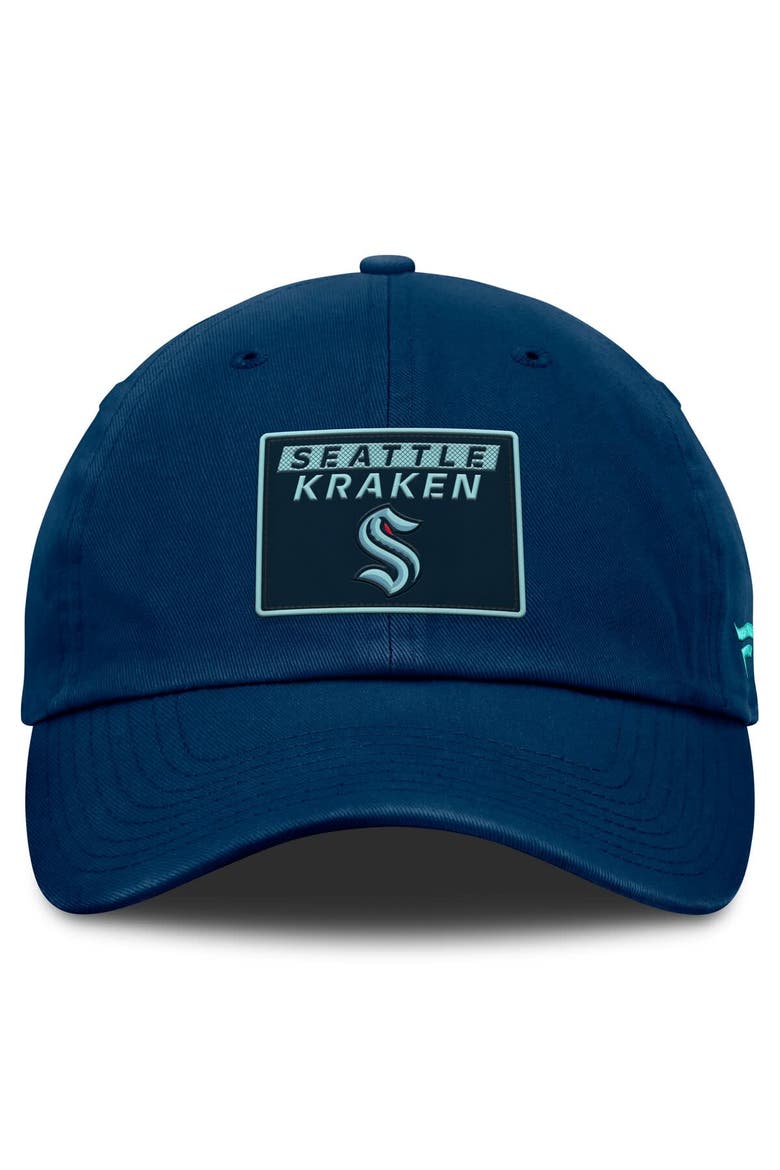 Women's Fanatics  Deep Sea Blue Seattle Kraken Authentic Pro Rink Adjustable Hat, Alternate, color, Navy