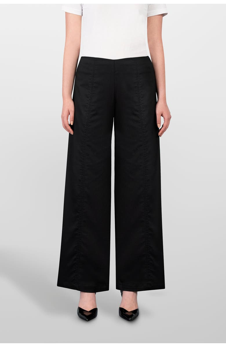 LAURA APARICIO Drill Palazzo Pants, Main, color, Black
