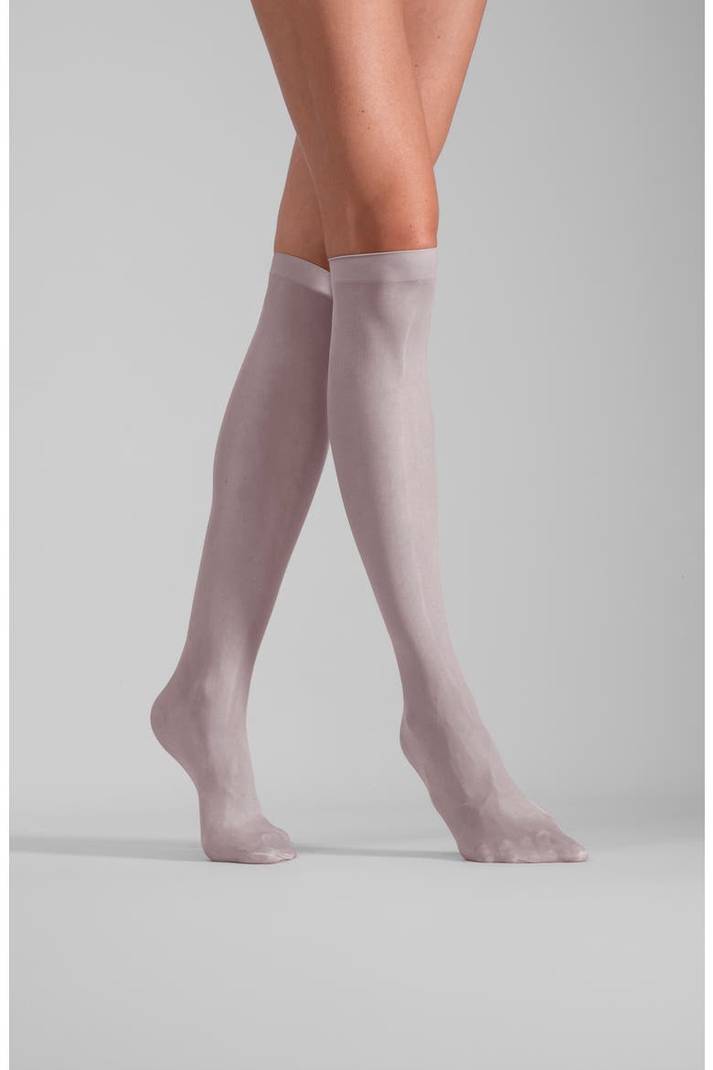 Colored Fashion Sheer Knee High Stockings for Women 2-Pair Pack, Alternate, color, GREY