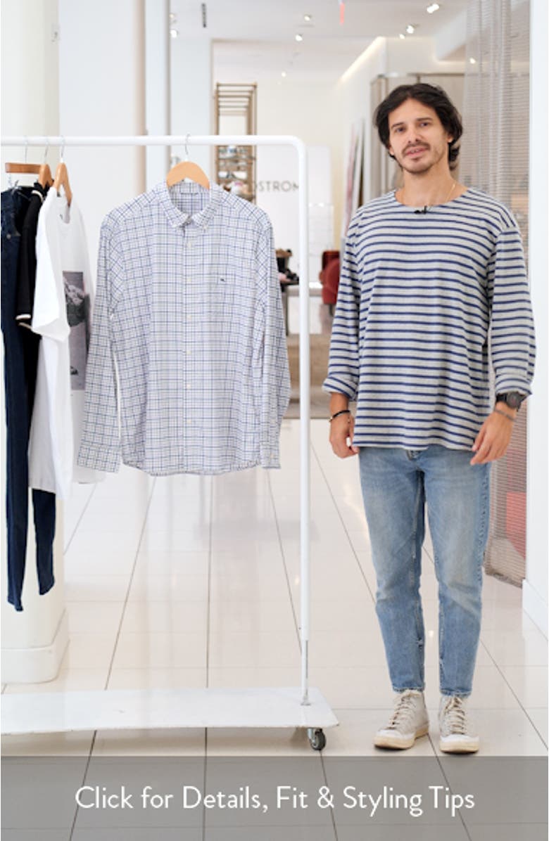 Forepeak Tattersall Check Featherweight Performance Button-Down Shirt, sales video thumbnail