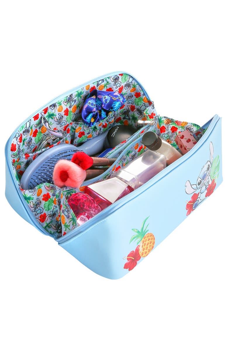 Disney Stitch Makeup Bag Zip Closure, Alternate, color, Blue