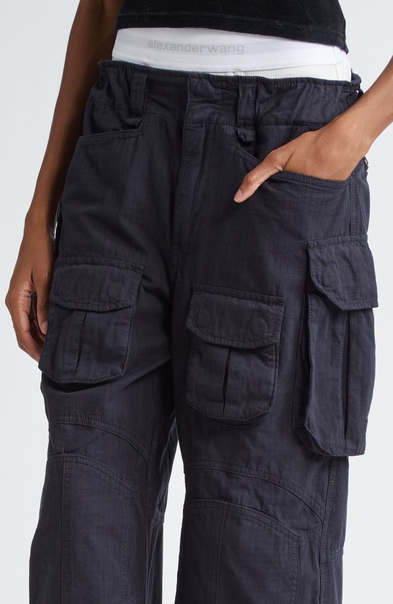 Alexander Wang Pre-Styled Brief Waistband Ripstop Cargo Pants, Alternate, color, 