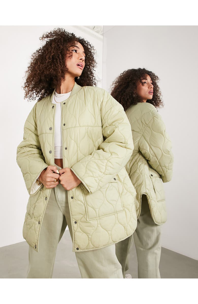 ASOS DESIGN EDITION Quilted Reversible Jacket, Main, color, 