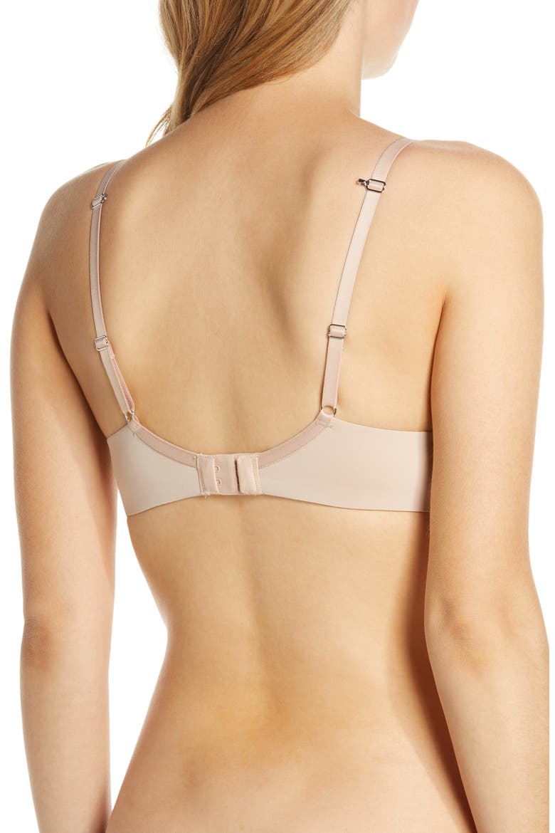 Sleek Micro Underwire T-Shirt Bra, Alternate, color, CHAMPAGNE