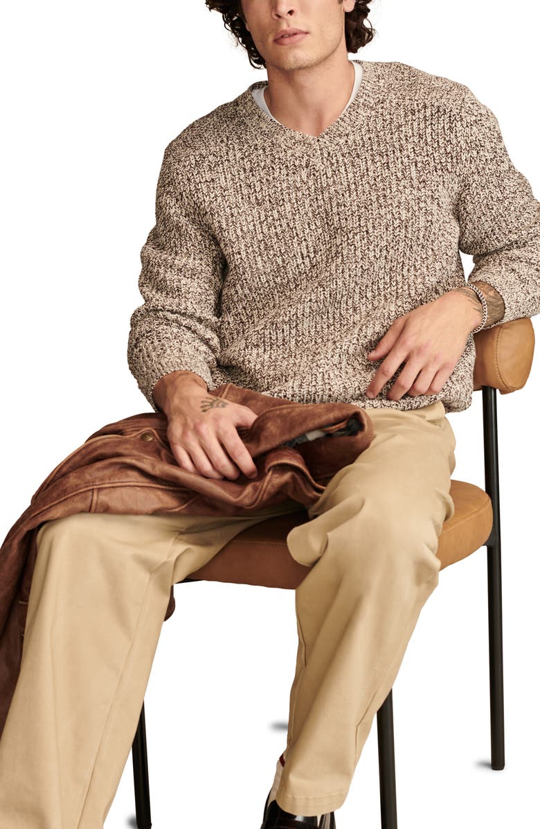 Lucky Brand Easy Marl V-Neck Sweater, Alternate, color, 