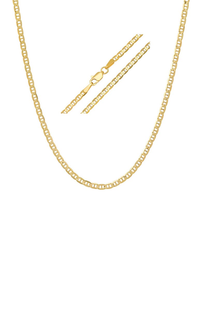 Queen Jewels 14K Gold 20" Mariner Chain Necklace, Alternate, color, Gold