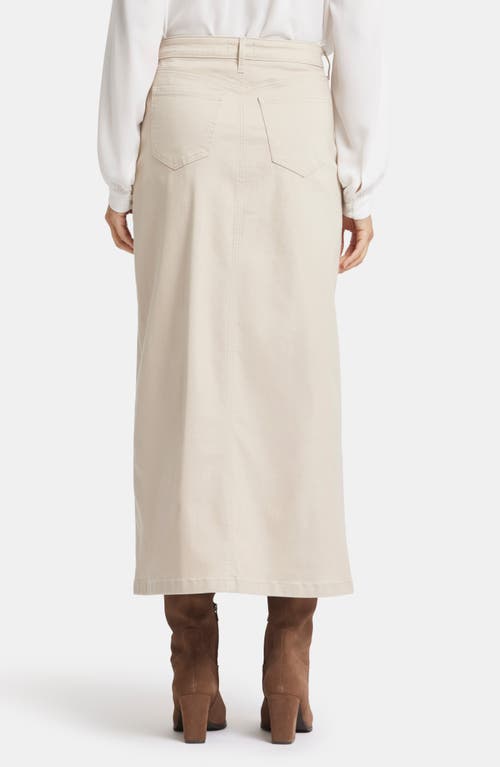 Nydj High Waist Slit Front Denim Maxi Skirt In Feather