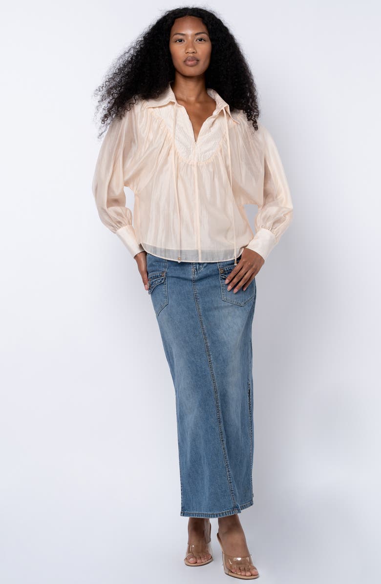 CIEBON Georgina Quarter Zip Top, Alternate, color, Cream