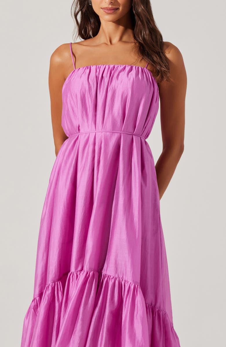 ASTR the Label Elisha Ruffle High-Low Organza Dress, Alternate, color,