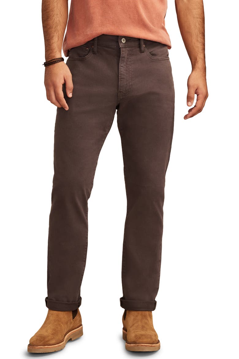 410 Athletic Straight Leg Brushed Twill Pants, Main, color, IRON WASH