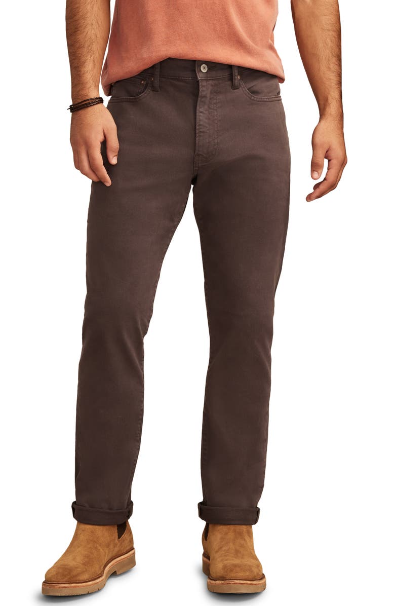 Lucky Brand 410 Athletic Straight Leg Brushed Twill Pants, Main, color, Iron Wash