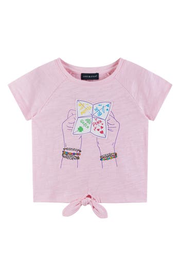 Shop Andy & Evan Kids' Fortune Knot Detail T-shirt In Pink