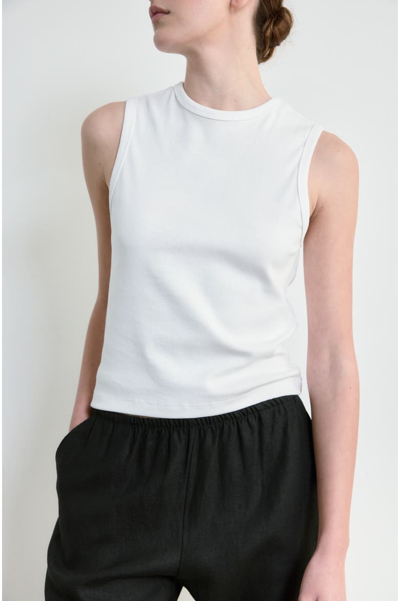 Classic Round Neck Tank, Alternate, color, White