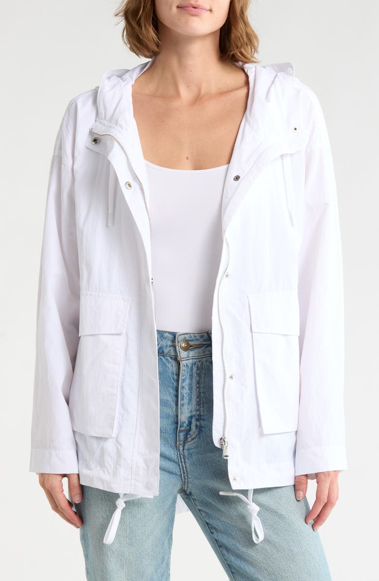 Bernardo Waterproof Rain Coat, Alternate, color, Pure White