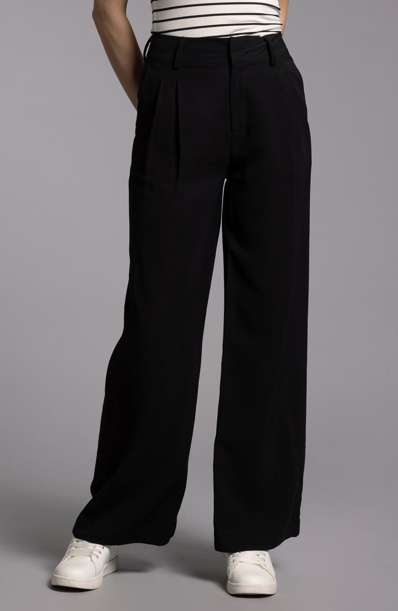 WEEKEND LOS ANGELES Lacy Straight Leg Pants, Alternate, color, Black