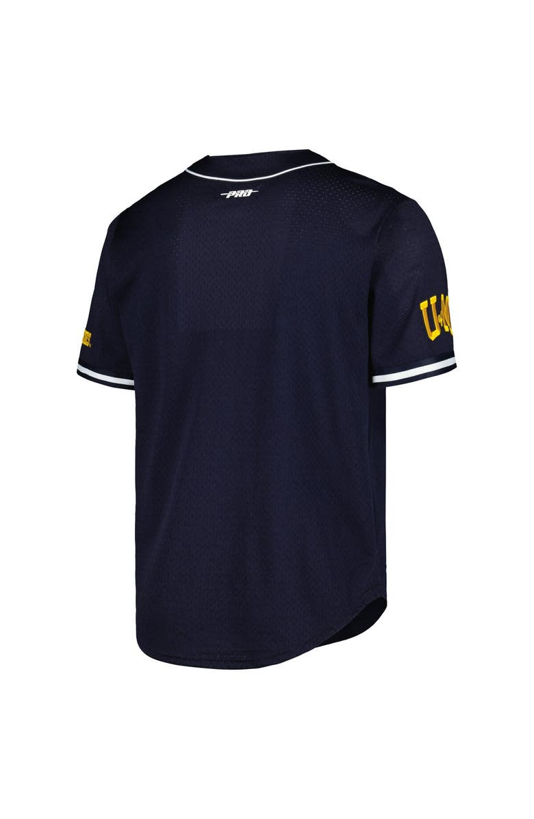 PRO STANDARD Men's Pro Standard Navy Michigan Wolverines Mesh Full-Button Replica Baseball Jersey, Alternate, color, Navy