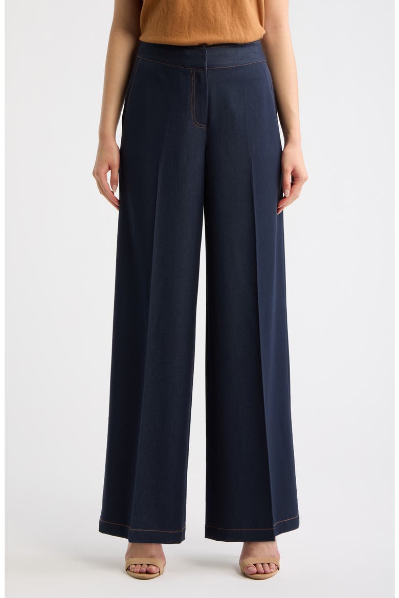 Wide Leg Pants, Main, color, DARK DENIM