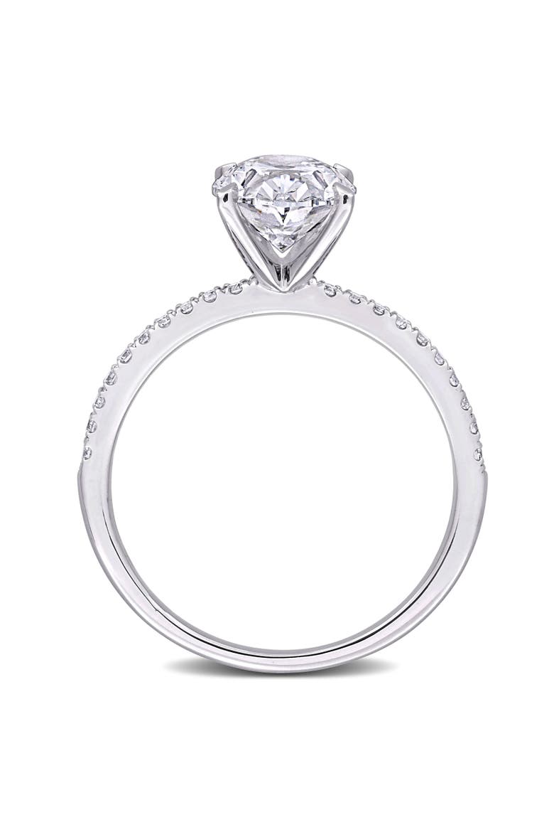 2-1/6 CTW Lab Grown Diamond Oval Ring 14k, Alternate, color, White Gold